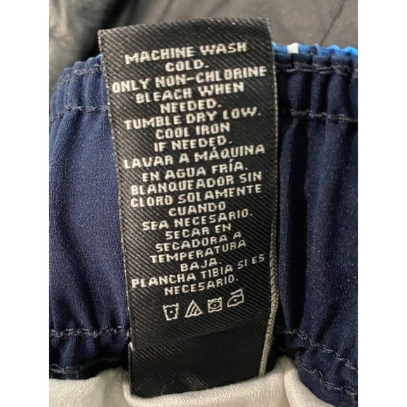 OP - Bathing Suit trunk/ shorts lined blue plaid men's size Medium - Picture 4 of 5